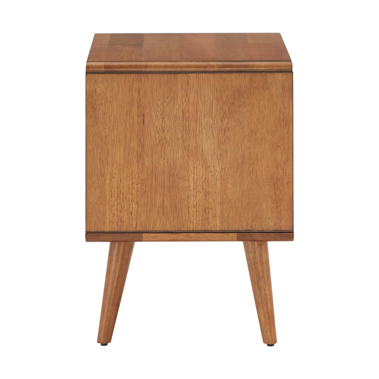 Oak Finish 2-Drawer Nightstand