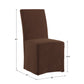 Fabric Upholstered Parsons Dining Chairs (Set of 2) - Brown Slipcover