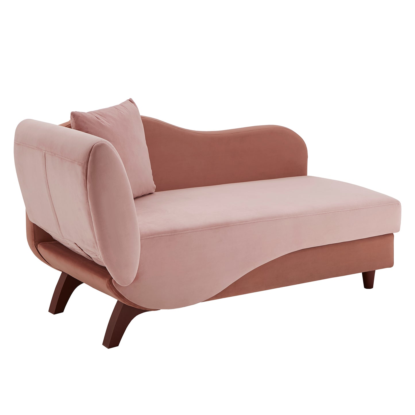 Two-Tone Dark & Light Functional Chaise With 1 Pillow - Pink