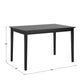 Wood Black Dining Table - Rectangular, 48-inch