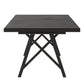 Wood Finish 72"-90" Extendable Dining Table - Black Oak