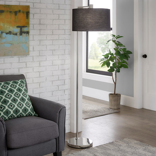 Metal Floor Lamp - Black Shade