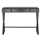 Mirrored 1-Drawer Campaign Desk - Black Nickel