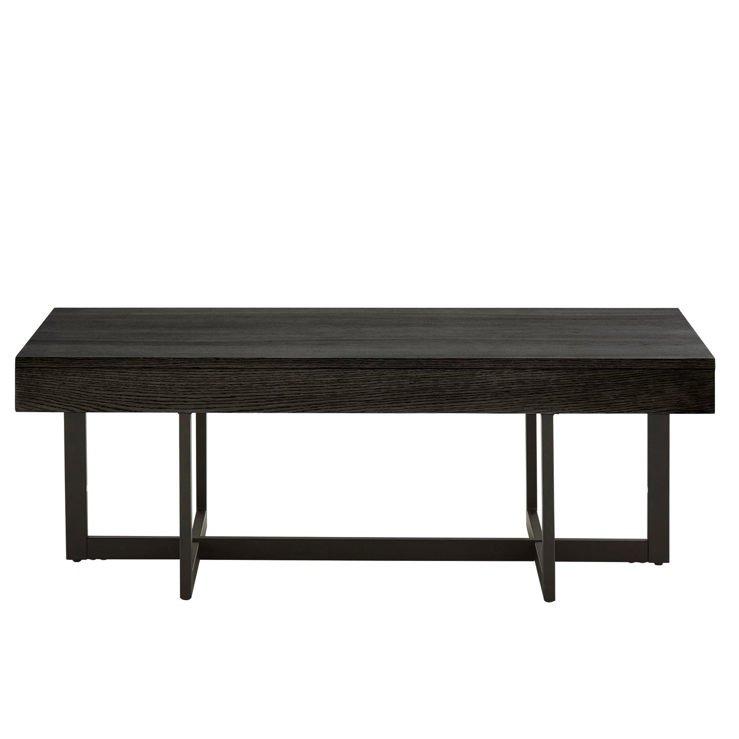 Wood Finish Tables with Drawers - Black Finish, Coffee Table Only