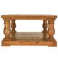 Baluster 60-inch Reclaimed Wood Coffee Table - Light Natural Finish