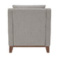 Fabric Chair with Down Feather Cushions - Gray