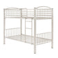 VersaFlex Metal Bunk Bed - White, Convertible Twin over Twin