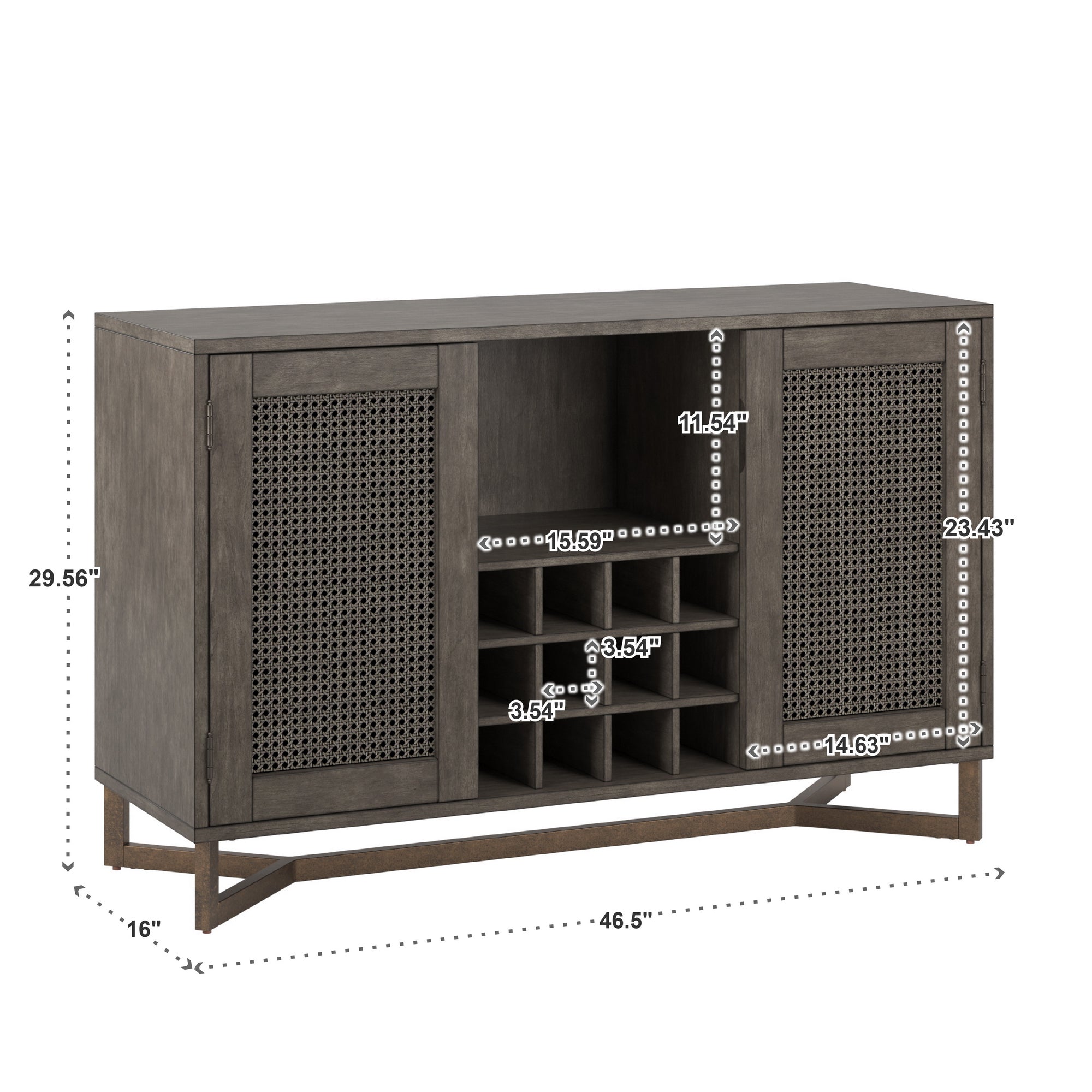 Rattan best sale wine cabinet