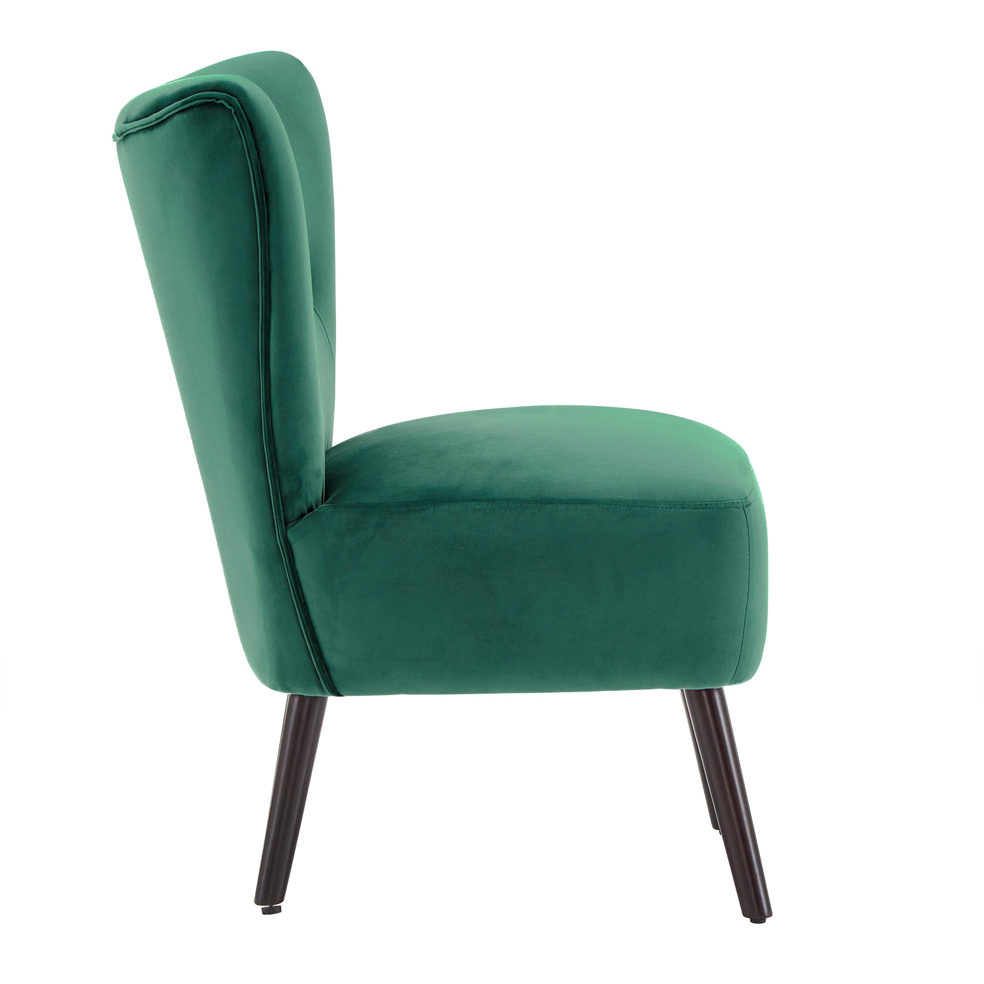 Green velvet tufted discount chair