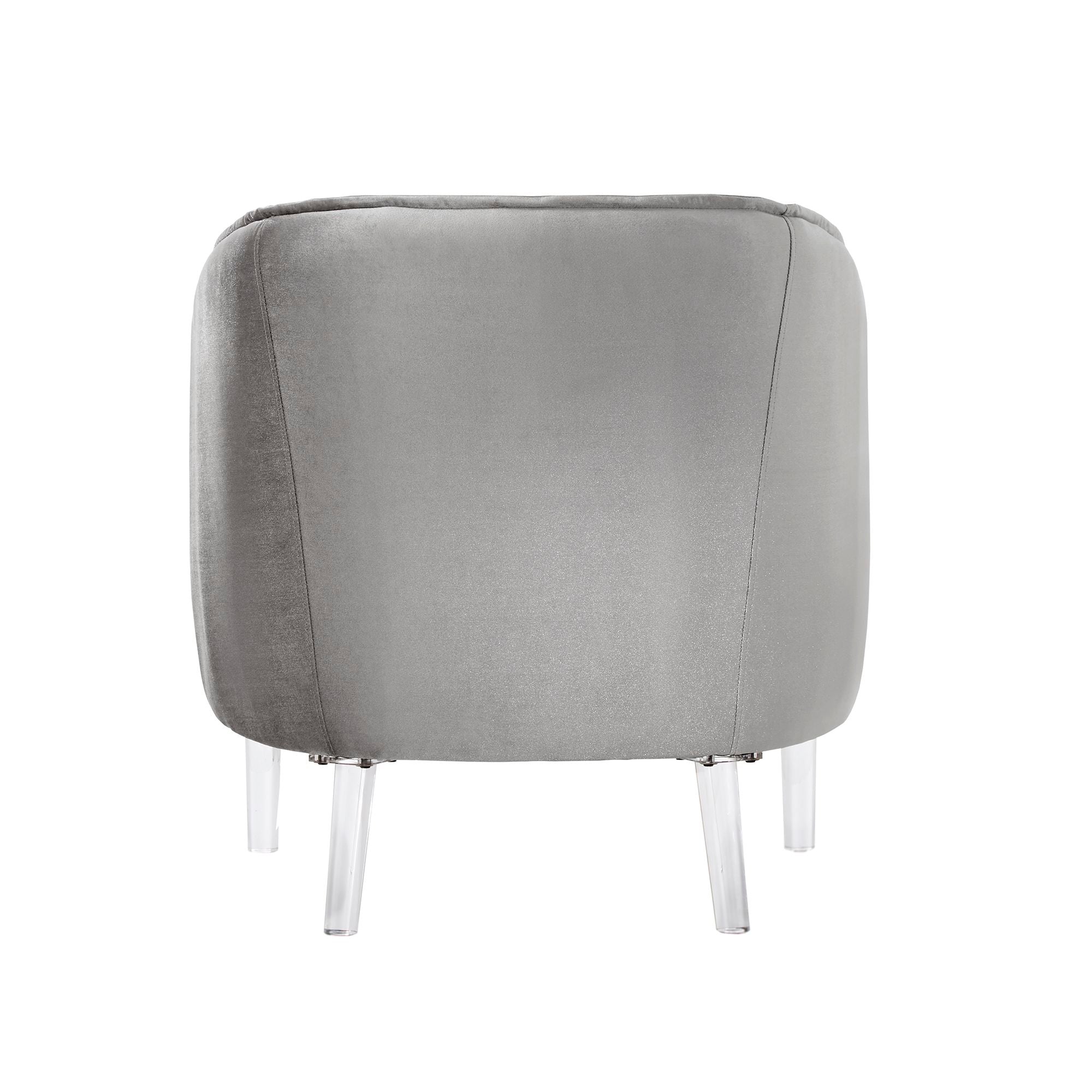 Silver velvet accent discount chair