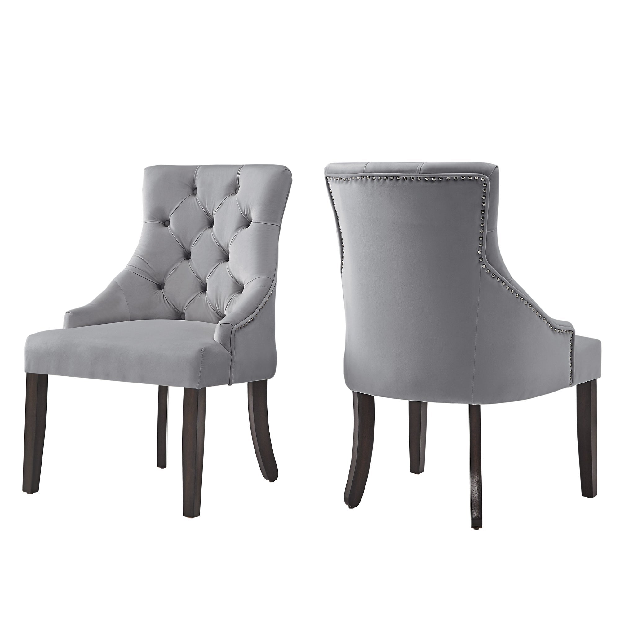 Velvet wingback 2025 dining chair