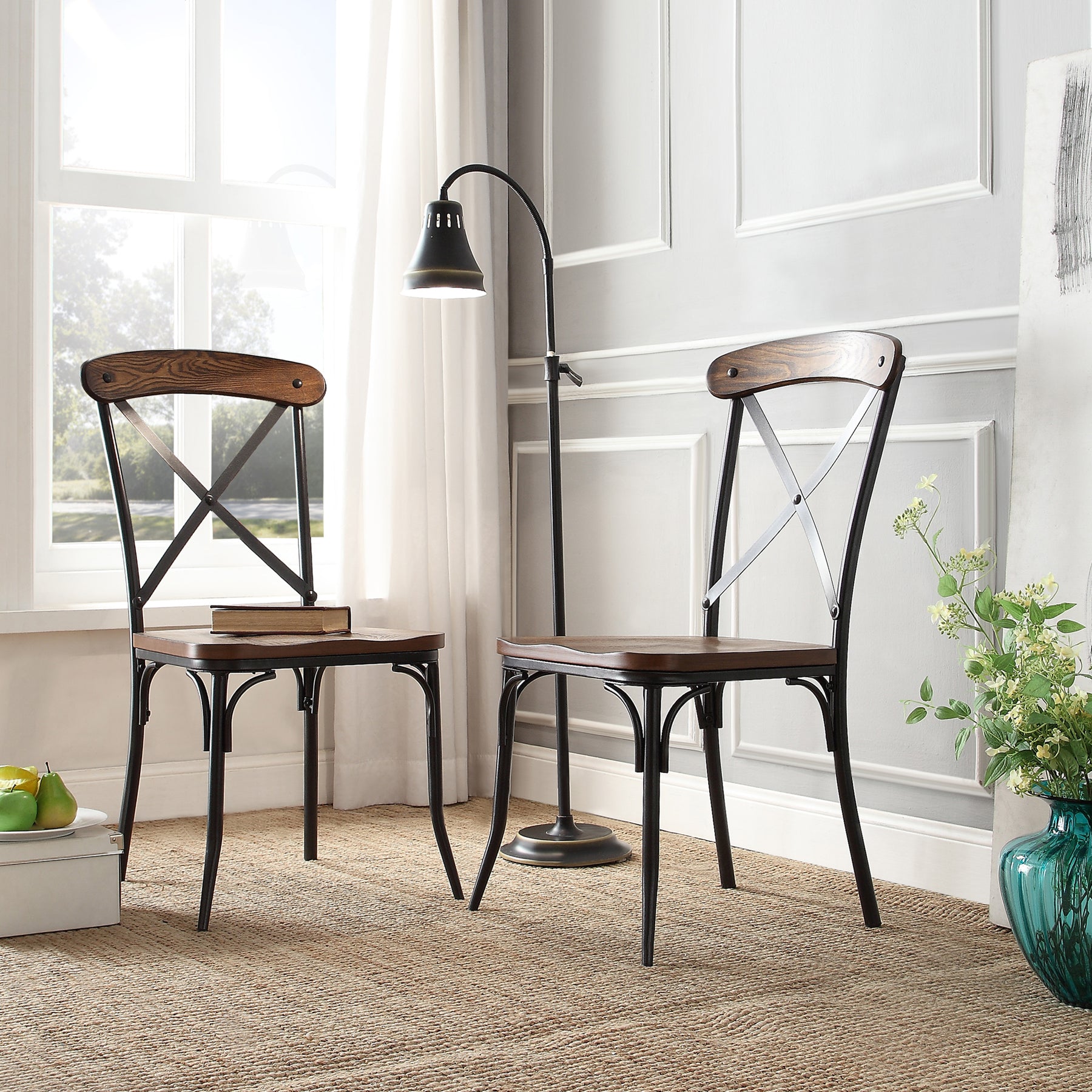 Cross back dining room chairs hot sale