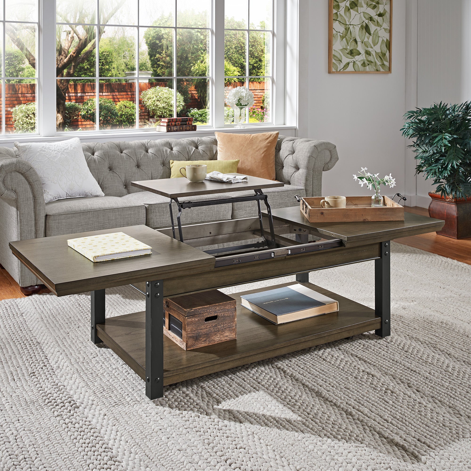 Grey lift online top coffee table