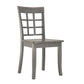 Window Back Wood Dining Chairs (Set of 2) - Antique Gray Finish