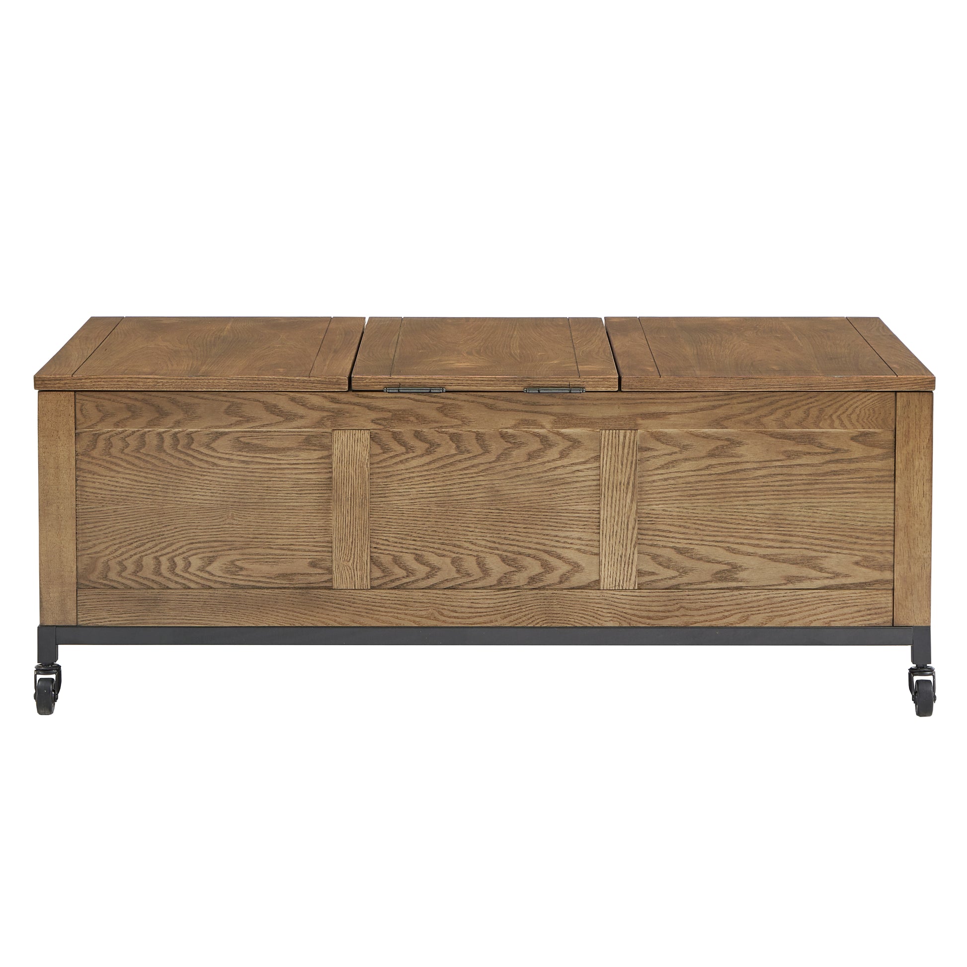Trunk Rectangular Coffee Table with Tray and Iron Casters by iNSPIRE Q  Classic – iNSPIRE Q Home