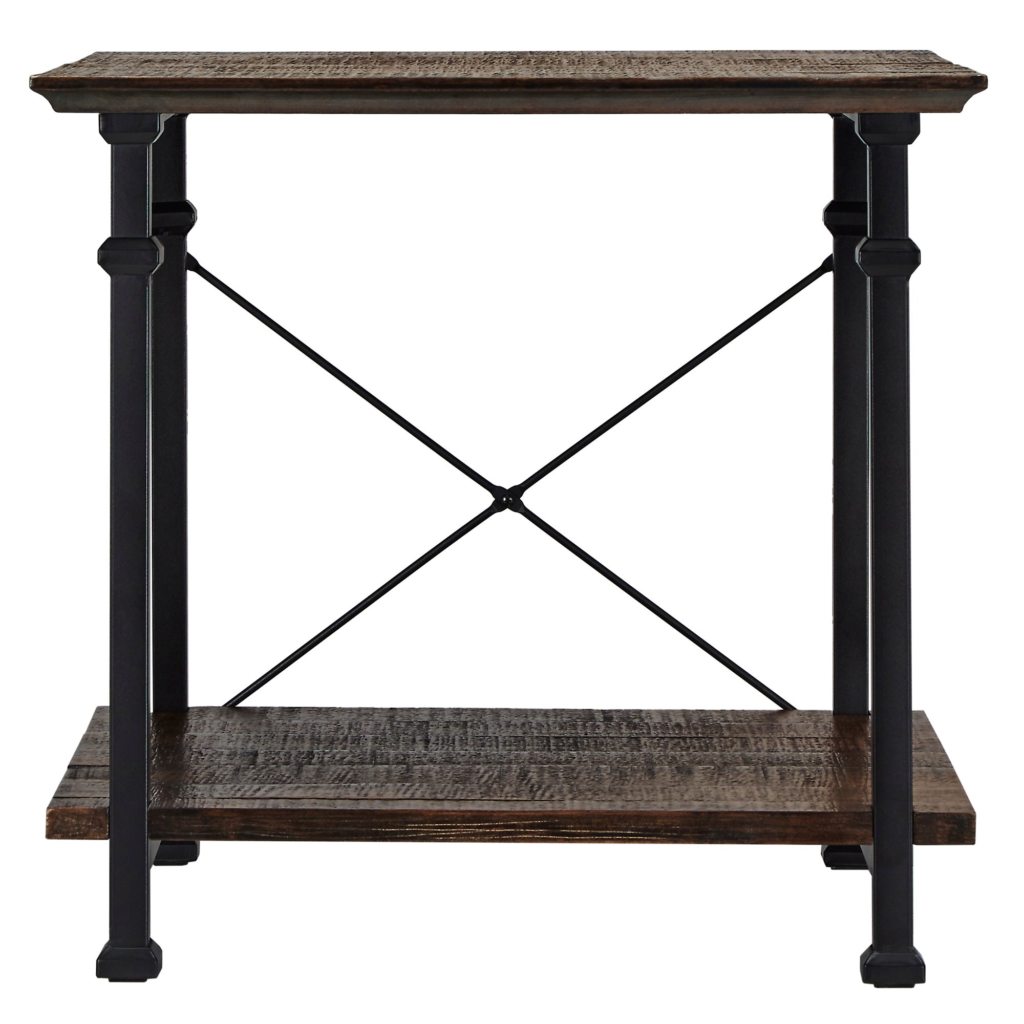 Vintage Industrial End Table - Brown Finish by iNSPIRE Q Classic