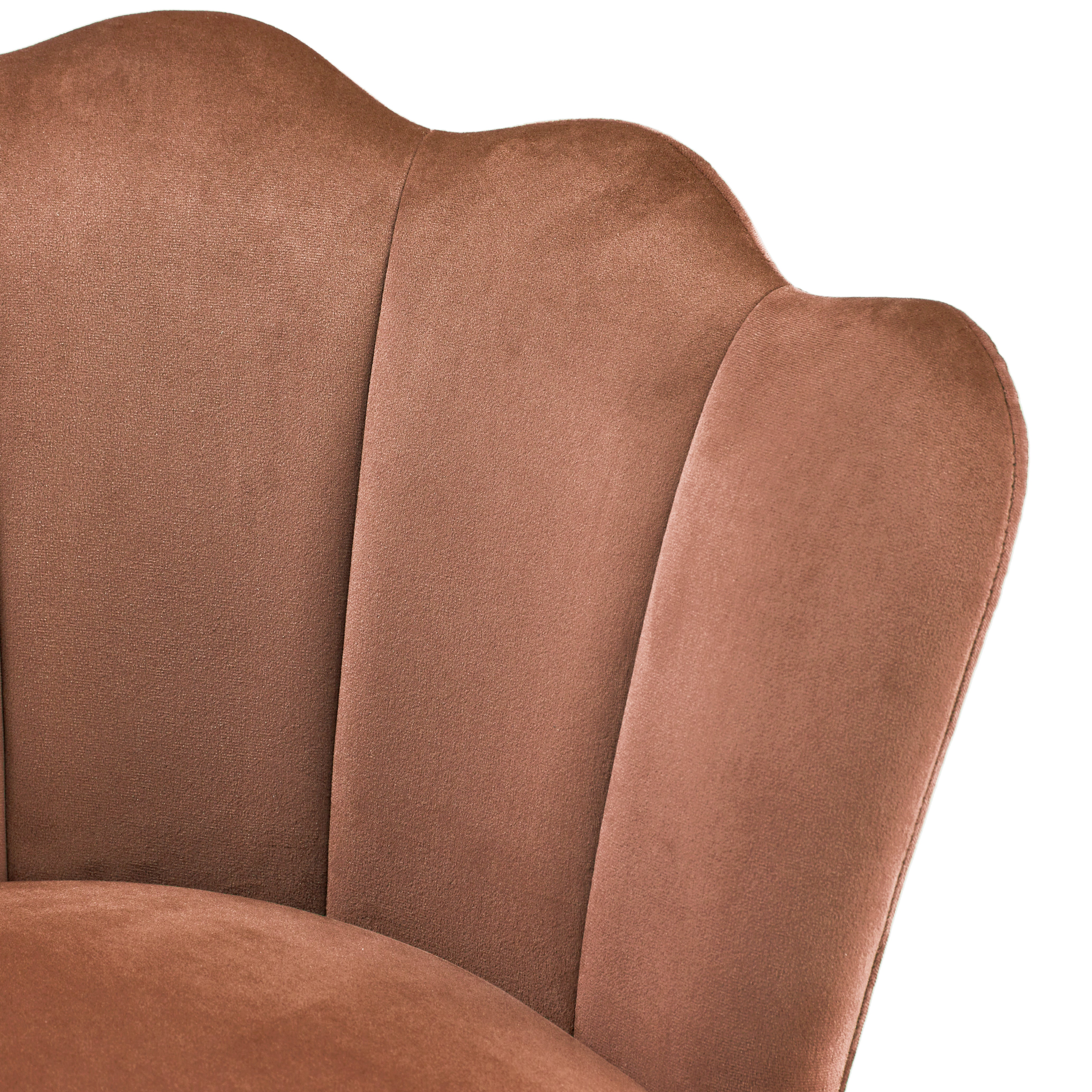 Salmon velvet online chair